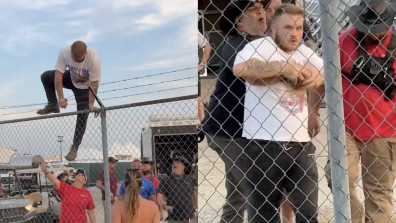 Zach Bryan Jumps Fence trouble