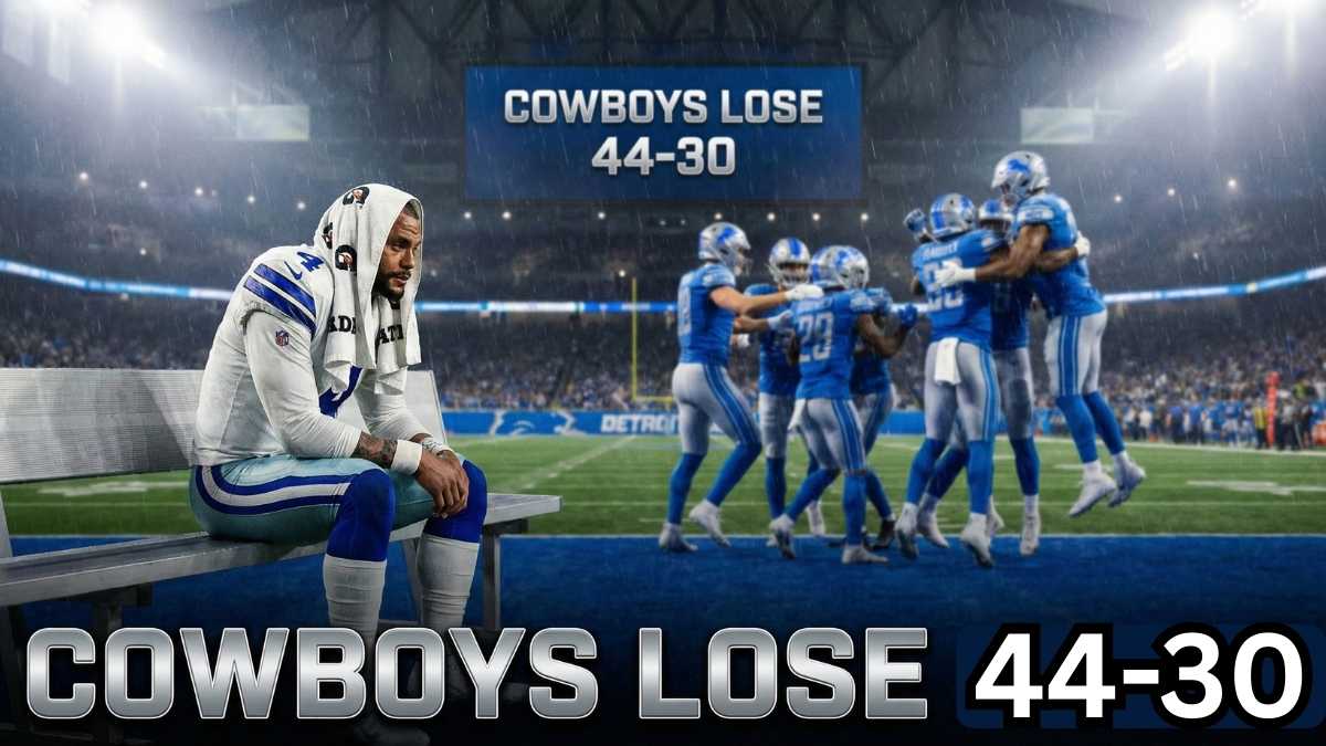 Dallas Cowboys fall 44-30 to the Detroit Lions