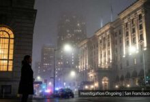 Exterior view of a San Francisco hotel where Victoria Jones, daughter of actor Tommy Lee Jones, was found dead as authorities continue the investigation
